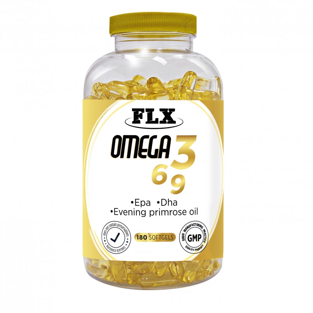 Flx Omega 3-6-9 Dha Epa Balık Yağı 180 Softgel 