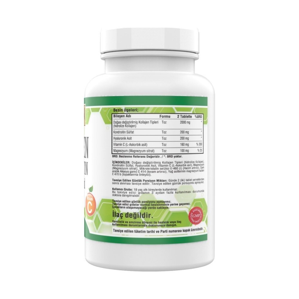 Golden Arizona Collagen Chondroitin Hyaluronic Acid Magnezyum Sitrat Vitamin C 180 Tablet