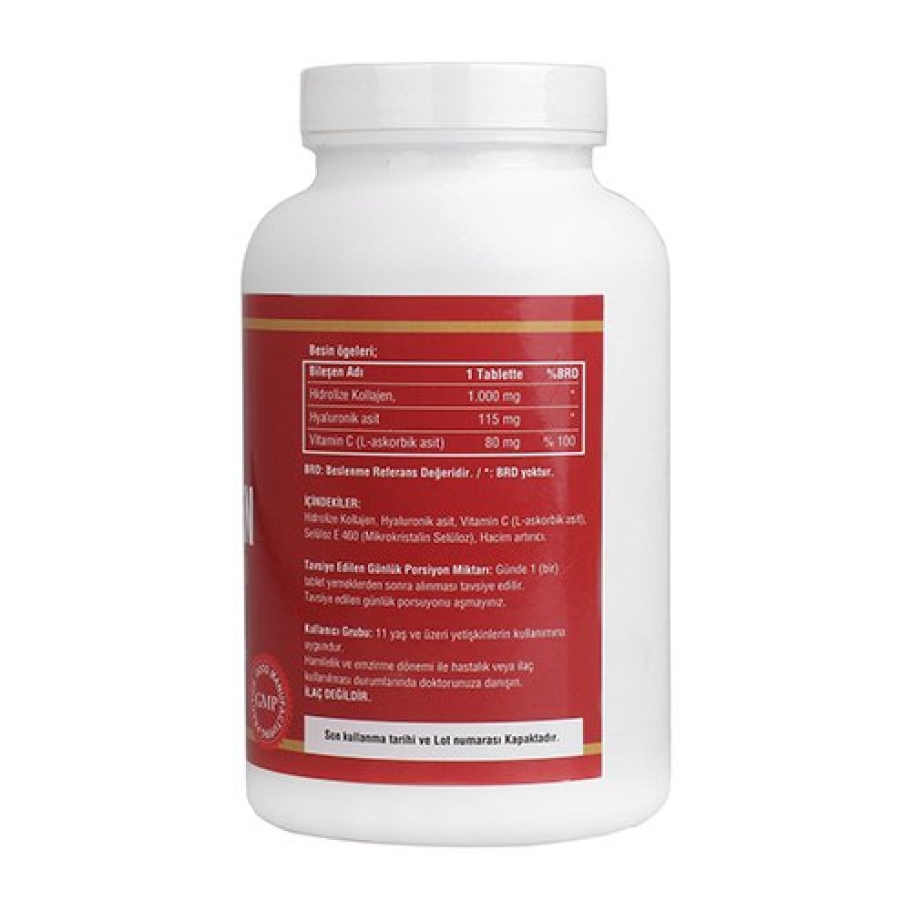 Ncs Hidrolize Collagen Hyaluronic Acid C vitamini 180 Tablet