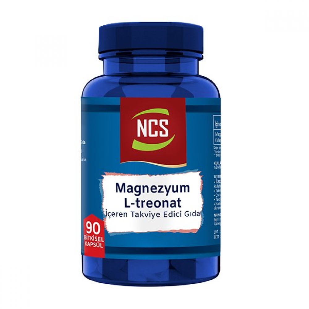 Ncs Magnezyum  Magnesium L-Threonate  Vejeteryan 90 Bitkisel Kapsül 