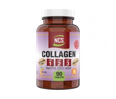 Ncs Collagen (Kollajen) 1000 mg Tip 1 - 2 - 3 Glutatyon Vitamin C - E  90 Tablet