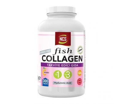 Balık Kollajen Type 1-3 Cla Biotin Çinko Collagen Hyaluronic Acid 300 Tablet